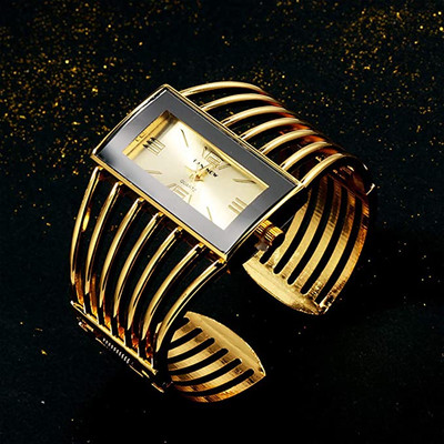Stylish Designer Womens Cuff Bracelet Watches Woman Crystal Charms Hollow  Hand Chain Analog Quartz Wrist Watch | Wish